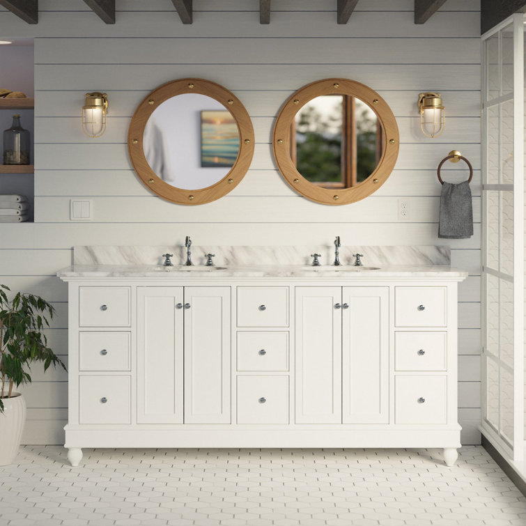 Lark Manor Aguilera 72" Double Bathroom Vanity Set & Reviews Wayfair